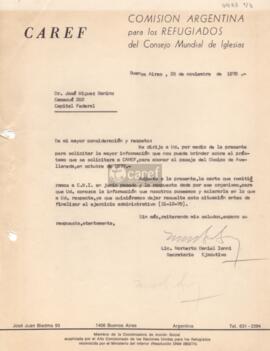 Carta de Norberto Daniel Ianni a José Miguez Bonino
