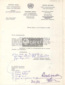 Carta de Roberto Quintero Mariño a Martín Knoblauch