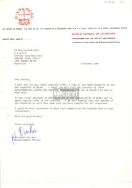 Carta de Mercedes Saitzew a Martín Knoblauch