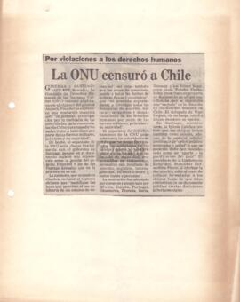 La ONU censuró a Chile