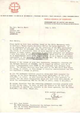 Carta de Charles R. Harper a Emilio Monti