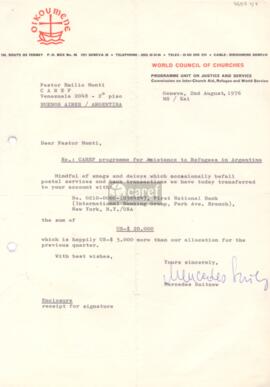 Carta de Mercedes Saitzew a Emilio Montii