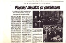 Pinochet oficializó su candidatura