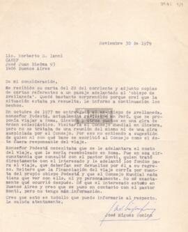 Carta de José Miguez Bonino a Norberto Daniel Ianni