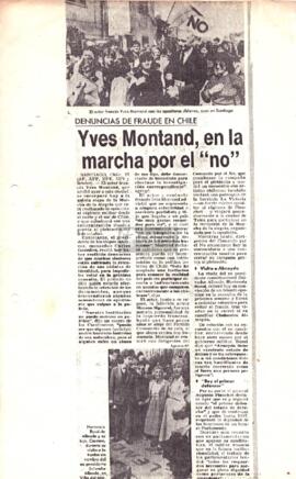 Yves Montand, en la marcha por el "no"