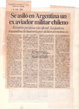 Se asiló en Argentina un ex aviador militar chileno