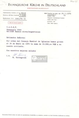 Carta de M. Torregroza a CAREF