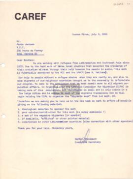 Carta de Martín Knoblauch a Andre Jacques