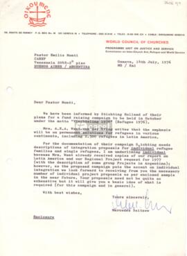 Carta de Mercedes Saitzew a Emilio Monti