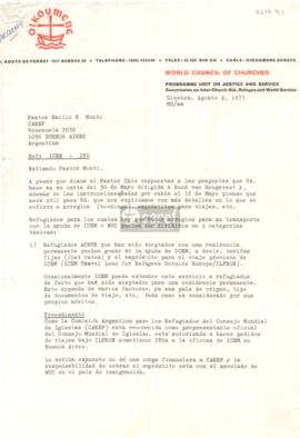 Carta de Mercedes Saitzew a Emilio Monti