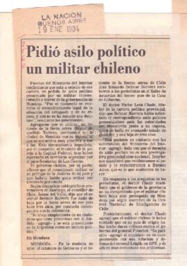 Pidió asilo político un militar chileno
