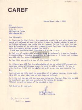 Carta de Martín Knoblauch a Elizabeth G. Ferris