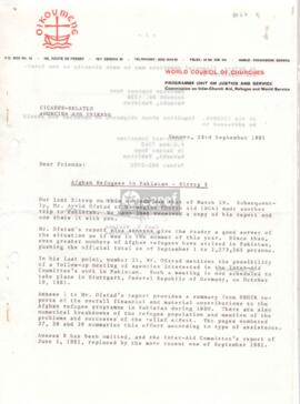Carta de Carl  F. Nielsen a la Comisión de Ayuda Intereclesial, Refugiados y Servicio Mundial (CI...