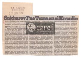 Sakharov fue tema en el Kremlin