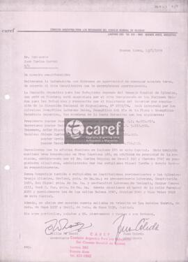 Carta de Emilio Monti y Juan Cobdra a Juan Carlos Gattei