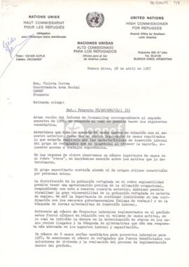 Carta de Kadem Villamar a Violeta Correa