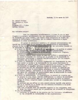 Carta de Federico Pagura y P. Oliviero Manni a Robert Müller y Enrique N. Pinto