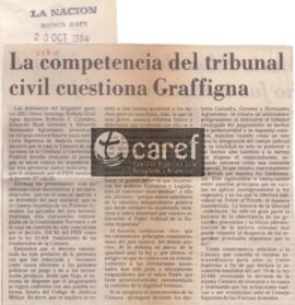 La competencia del tribunal civil cuestiona Graffigna