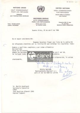 Carta de Belela Herrera a Martín Knoblauch