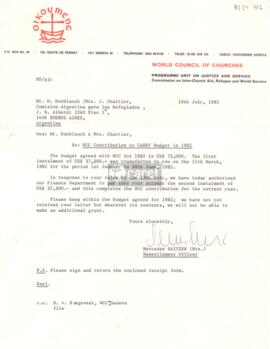 Carta de Mercedes Saitzew a Martín Knoblauch y Jennie Chartier
